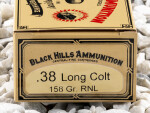 Black Hills Ammunition - Lead Round Nose - 158 Grain 38 Long Colt Ammo - 50 Rounds