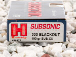 Hornady - Sub-X - 190 Grain 300 AAC Blackout Ammo - 20 Rounds