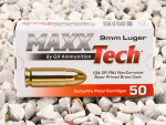 MAXXTech - Full Metal Jacket - 124 Grain 9mm Ammo - 500 Rounds