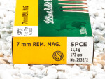 Sellier & Bellot - Soft Point Cutting Edge(SPCE) - 173 Grain 7mm Remington Magnum Ammo - 20 Rounds