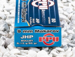 Prvi Partizan - Jacketed Hollow Point - 95 Grain 9mm Makarov Ammo - 50 Rounds