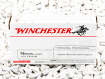 Winchester USA - Jacketed Hollow Point - 115 Grain 9mm Luger (9x19) Ammo - 500 Rounds