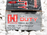 Hornady Critical Duty Flex-Tip-Technology (FTX) 175 Grain 10mm Auto Ammo - 20 Rounds