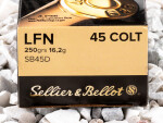 Sellier & Bellot - Lead Flat Nose - 250 Grain 45 Long Colt Ammo - 50 Rounds